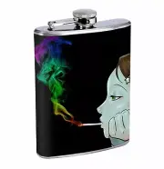 Smoking Anime 8oz Stainless Steel Flask Drinking Whiskey
