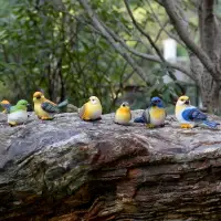 在飛比找樂天市場購物網優惠-戶外仿真小鳥擺件 動物雕塑花園林樹上小鳥裝飾 掛件庭院景觀裝