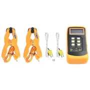Thermometer Type K With 2 Cords °C °F 1 Meter 2 Pipe Clips Auto Power Off