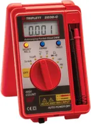 2030 Pocket-Sized 4000 Count Digital Multimeter - AC/DC Voltage, AC/DC Curren...