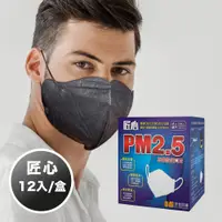 在飛比找PChome24h購物優惠-【康匠 匠心】PM2.5 專業3D立體防霾口罩 黑色 3D成