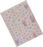 Spring Nail Stickers - Manicure Sliders Flower Stickers 5D Embossing - Japanese Style Metal Floral Manicure Sliders for Girlfriends