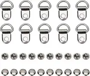 Joyzan Shoe Lace Hooks, Boot Laces Hook Buckles Speed Boots Hooks Eyelets Shoelace Metal Loop Ring With Rivets DIY Accessories Repair Kit For Camp Hike Climb Hiking Work Outdoor Fittings 100 Sets