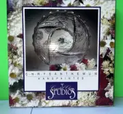 VTG Crystal Clear Studios 13" Chip & Dip Chrysanthemum Serving Platter