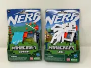 NEW Nerf MicroShots Minecraft Mini Foam Dart Blaster Toy Gun GUARDIAN