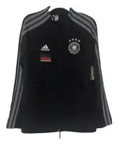 New Adidas Boys Black Deutscher Fuss all-bund Full Zip Up Sweater Small 5-6 W14