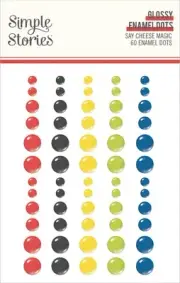 3 Pack Say Cheese Magic Enamel Dots Embellishments-Glossy 5A0022HZ-1G5BV