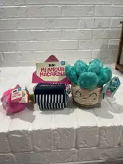 Barkbox Sniff the Roses 3 Toys Macarons, Tulip, Squeakulent. New with Tags!!