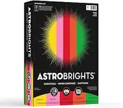 Astrobrights® Color Card Stock, 8 1/2" x 11", FSC® Certified, 65 Lb, Vintage Assortment, Pack of 250 Sheets