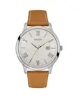 Guess Classic Watch Tan Leather Band GUW0972G1 Men Brown Watches