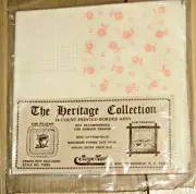 The Heritage Collection 14 Count Cross Stitch Aida 15”x15” Peach Floral Border