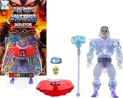 Masters of Universe Origins Action Figure Invisible Skeletor Cartoon Collection, 5.5-inch 1980s TV Villain, Detailed Clear Design & Alt Face Plate