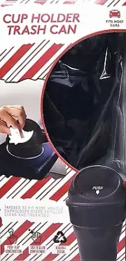Vehicle Push Flap Automatic Close Cup Holder Trash Can