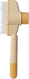 Flea Lice Combs Grooming Fine Tooth Hair Dandruff Combs, Cat Grooming Brush, One-touch Release Button Self-Cleaning DeShedding Cat Hair Removing Matted For Detangling Comb