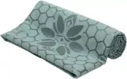 Rectangular Non-Slip Yoga Towel with Honeycomb Grip - Machine Washable & Durable