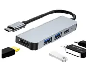 4 in 1 USB C Docking Station,USB C Hub,Adapter für MacBook, Mac Pro, Mac Mini, iMac(Gray)