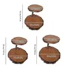3 wooden-S Two Tiered Rustic Wooden Wedding cake/ Cup Cake stand centre ζ; S4Z3