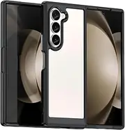 [FZZSZS] Slim Thin Black Case for Samsung Galaxy Z Fold6, Soft Protective Cover with Flexible TPU Protection Bumper Shell for Samsung Galaxy Z Fold6 (6.4")