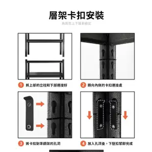 【Incare】新升級工業風碳鋼收納角鋼架(35*80*160cm 鐵架/收納架/收納櫃/櫃子/浴室置物架/電器架/電器櫃)