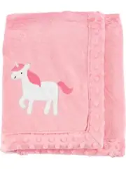 Carters Child Of Mine Plush UNICORN Cozy Pink Lovey Security Blanket