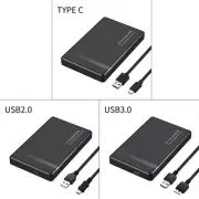 External Hard Enclosure for Case USB3.0 2.0 Type C Hard Storage