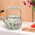 Enamel Tea Kettle Water Kettle 2.5L Teapot Coffee Pot for