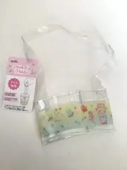 NWT Cute Kawaii Reusable Cup Drink Carrier Holder Carry Strap w/Handle Tie