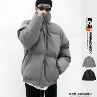 在飛比找蝦皮商城優惠-【K-2】PU皮革 胖胖服 羽絨外套 羊羔毛領 素色外套 外