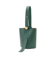 Medium Pebble bucket in mellow calfskin One size Vetiver