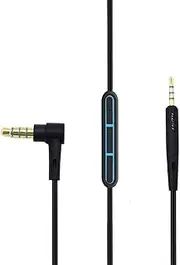 Headphone Cable Compatible with Bose QuietComfort35 QC35/QC25/OE2/OE2i/AE2/Soundlink/SoundTrue Headphones, with Inline Microphone and Remote Control (Black/140CM)