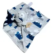 Baby Essentials NWT Lovey Security Blanket Plush Bear Blue Gray Mountain Cloud