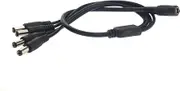 Angoily Extend Your Power Cord 40cm Power Splitter Cable 2.1mm Jack to 4 Plugs USB Adapter Cable