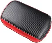 Stylish and Non-Slip Soft Leather Car Center Control Armrest Box Cover Protective Trim for Mitsubishi for Outlander PHEV 2022 2023(Black red)
