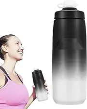 Bicycle Water Bottle, Water Bottle for Bicycle Cage | 750ml Gradient Sports Water Container | Leak-proof Drink Cup, Portable Quick Drinking Nozzle, Gym Supplies for Hiking