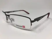 Quiksilver GUNMETAL Gun/Red GLIDE EYEGLASSES FRAME 57mm 57-18-140 Half Rim Z474