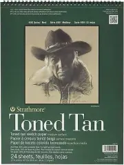 Strathmore 400 Series Sketch Pad, Toned Tan, 11"x 14" 24 Sheets