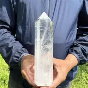2.66LB Natural Clear Quartz Obelisk Quartz Crystal Point Wand Tower Healing