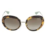 Brand New Authentic Prada SPR16QS 7S04M1 Blonde Havana Green Gradient Sunglasses