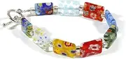 [Style ARThouse] "Millefiori Forever" Venetian Style Glass Strand Bracelet, 7.5 Inches