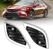GEEGEETOP Switchback White/Amber LED Front fog light Daytime Running Lamp Amber Sequential Turn Signal light Feature Compatible with Toyota Camry 2018-2021 SE XSE Replacement Bumper Trim Kit
