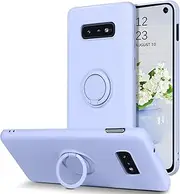 Telaso for Samsung Galaxy S10e Case, Slim Silicone | Kickstand with 360° Ring Holder | Support Car Mount | Soft Gel Rubber Hybrid Bumper Galaxy S10e Phone Case Cover for Girls Women, Purple/Lavender