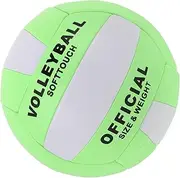 Parliky Soft Volleyball for Indoor Sports Training Durable Inflatable Practice Ball Macaron for Students Beach Playing Ball Entrance Examination Sports Equipment