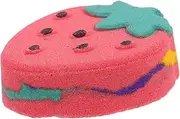 Ipetboom Lovely Strawberry Bath Foaming Bath Ball for Fun Relaxing with Moisturizing Ingredients Aromatherapy Bubble Experience for Women