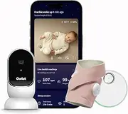 Owlet Dream Duo Smart Baby Monitor - Video Baby Monitor with HD Camera & Dream Sock: Only Baby Monitor to Track Heart Rate & Average Oxygen as Sleep Quality Indicators