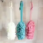 3 Pcs Back Washer Shower Back Scrubber Bath Shower Loofah Sponge Pouf