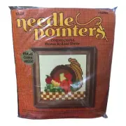 Sunset Designs Needle Pointers Cornucopia Needle Point Kit #5296 Vintage 1975