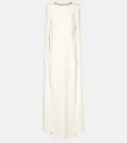 [Safiyaa] Safiyaa Destiny faux pearl-embellished gown AU 12 white