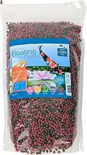 Premium Floating Pellets, Fish Food for Goldfish & Koi, 1kg - Natural Ingredients, Balanced Nutrition, Reduces Water Pollution, Builds a Stronger Immune System, 6mm Medium