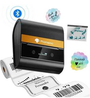 Phomemo Label Printer M120 Bluetooth Label Maker Barcode Portable Label Printer