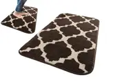 Kitchen Absorbent Floor Mats Non-Slip Washable Kitchen Resist Dirt Runner Mats For Hallway-Coffee
